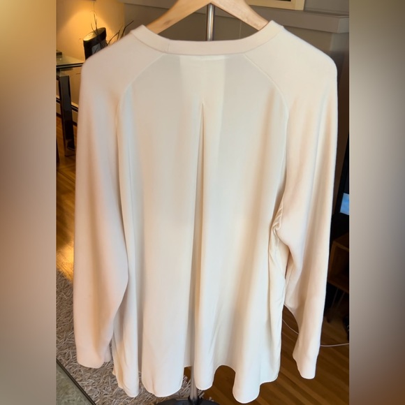 Tibi Luxe Merino Wool Silk Back Pullover - Picture 3 of 9